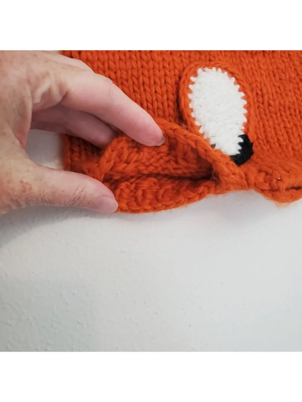So'Dorable knit fox diaper cover, orange
